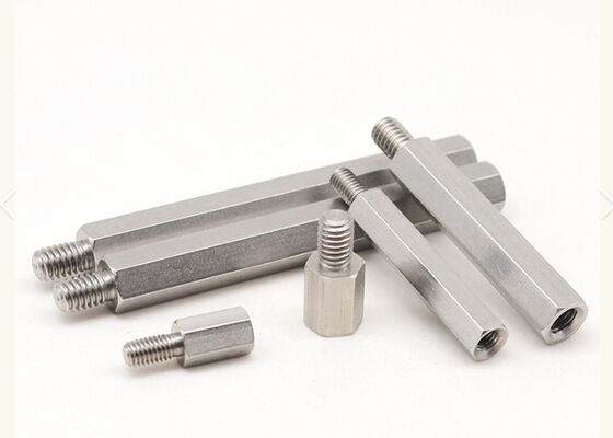 स्टेनलेस स्टील पुरुष और महिला हेक्सागोन सिर स्टैंडऑफ सादा चमकाने निष्क्रिय एकल studs