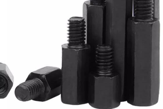 3/8 7/16 1/2 Acciaio al carbonio maschio e femmina Hex Head Standoff Finitura nera Metal standoff