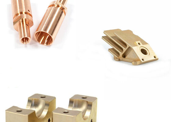 Copper T1 CNC Machined Components Yellow Plating For Electrical Applications