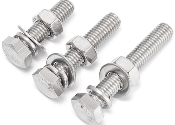 M20 M22 Stainless Steel Hex Metal Bolt metal Nut Washer Full Thread DIN931 DIN933 SS304 SS316