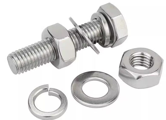 M24 M27 SS316L Stainless Steel Hex Metal Bolts Nuts Washers Superior Corrosion Resistance for Heavy-Duty Applications