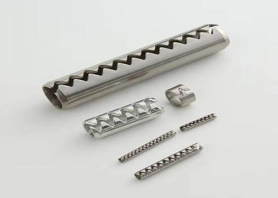 Spring Pin With Tooth Slot Stainless Steel Tooth Slotted Spring Grooved Pins for Fastening