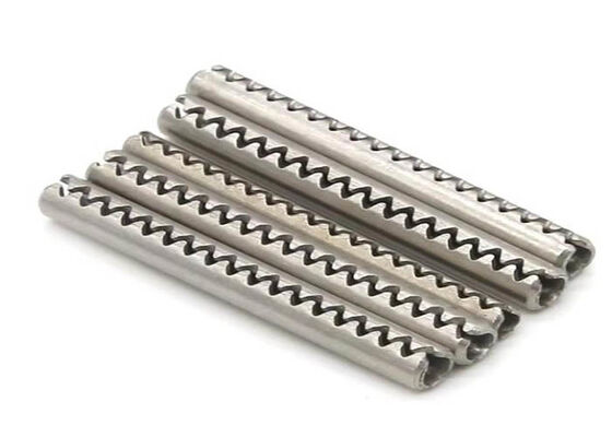 Spring Pin With Tooth Slot Stainless Steel Tooth Slotted Spring Grooved Pins for Fastening